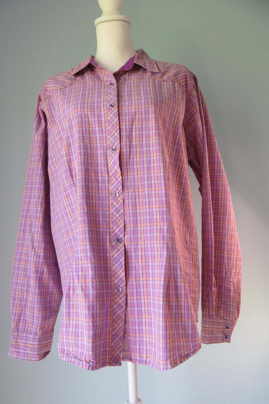 Wrangler 20X Western Check Shirt Women Size XXL Pearl Snap Cowgirl Rodeo Blouse